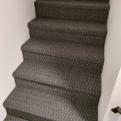 Gray Carpeted Stairs